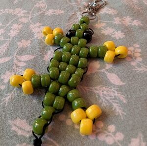 Pony Bead Lizard Keychain